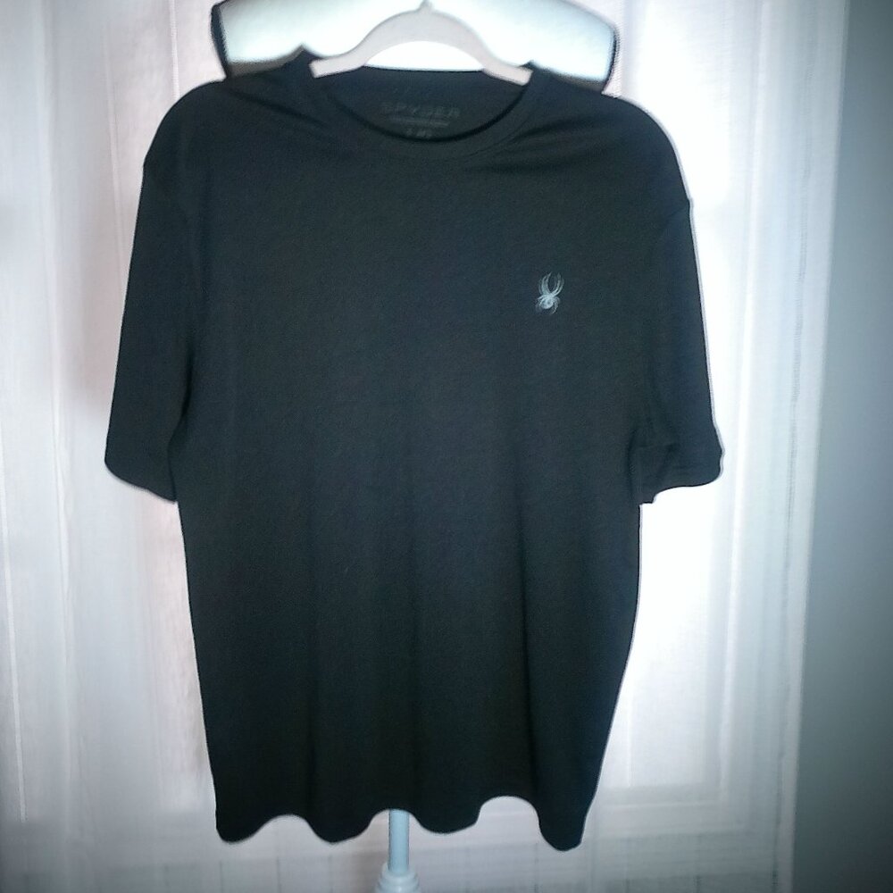 SPYDER Men's Tee Long Sleeve Crew Neck Black /Spyder Logo L